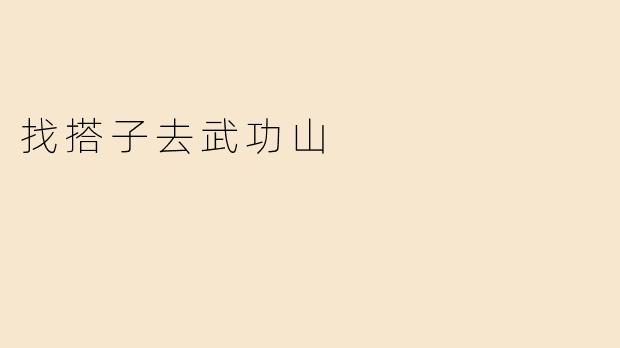 找搭子去武功山