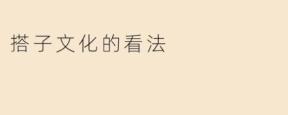 搭子文化的看法