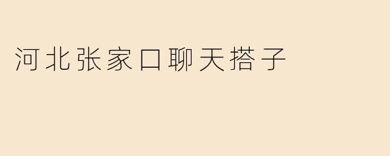 河北张家口聊天搭子