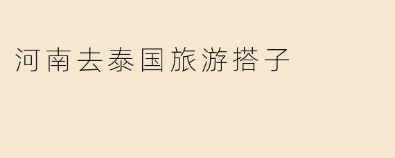 河南去泰国旅游搭子