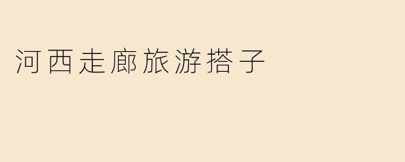 河西走廊旅游搭子