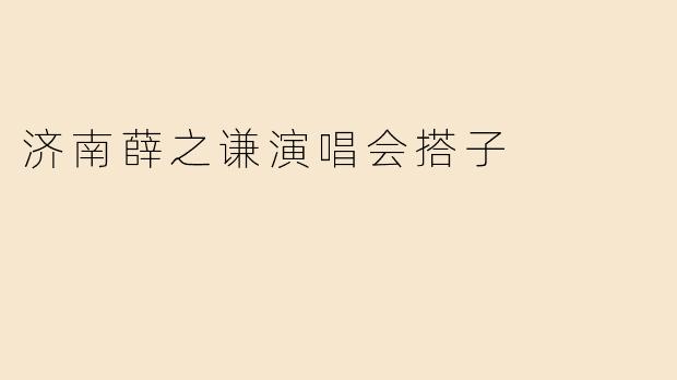 济南薛之谦演唱会搭子