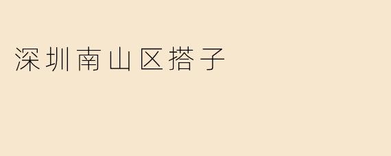 深圳南山区搭子
