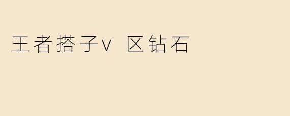 王者搭子v区钻石