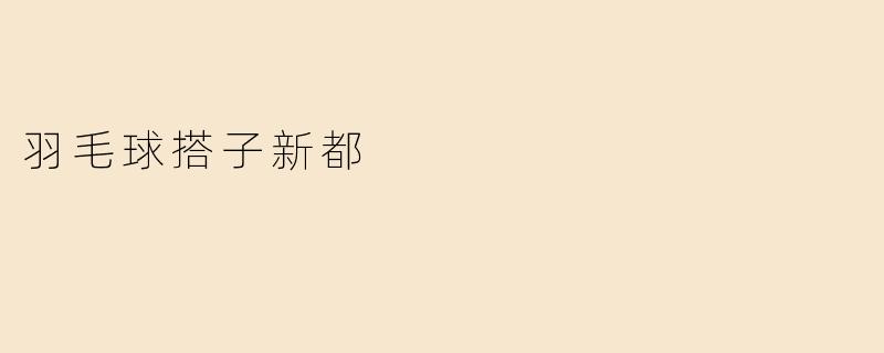 羽毛球搭子新都
