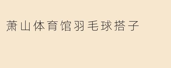 萧山体育馆羽毛球搭子