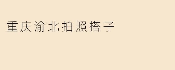 重庆渝北拍照搭子