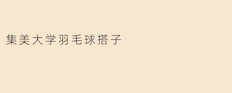 集美大学羽毛球搭子