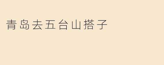 青岛去五台山搭子