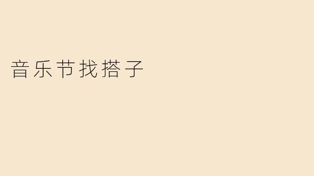 音乐节找搭子