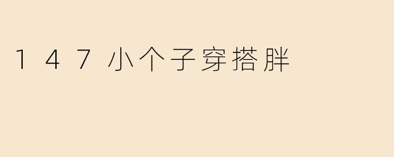 147小个子穿搭胖