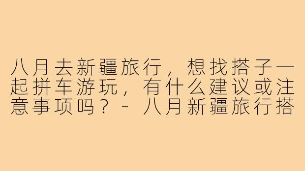 八月去新疆旅行，想找搭子一起拼车游玩，有什么建议或注意事项吗？-八月新疆旅行搭子