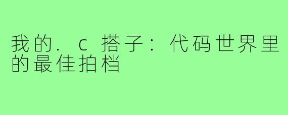 我的.c搭子：代码世界里的最佳拍档