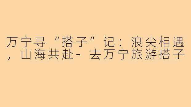 万宁寻“搭子”记:浪尖相遇,山海共赴-去万宁旅游搭子