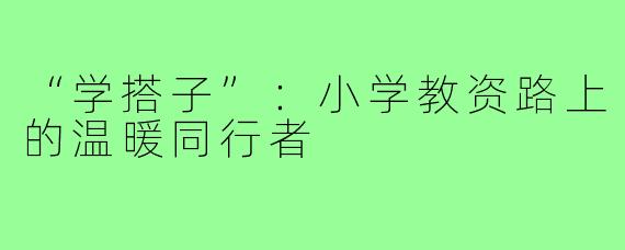 “学搭子”：小学教资路上的温暖同行者