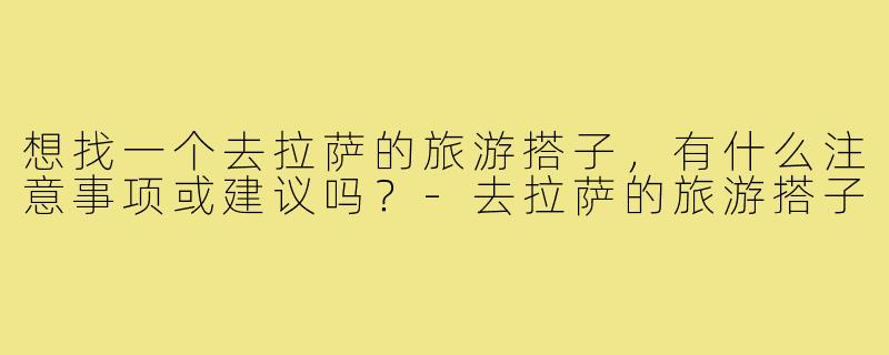 想找一个去拉萨的旅游搭子，有什么注意事项或建议吗？-去拉萨的旅游搭子