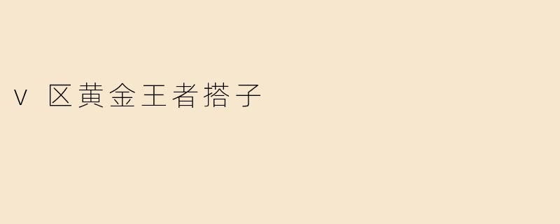 v区黄金王者搭子