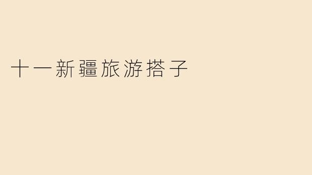 十一新疆旅游搭子