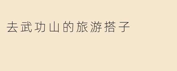 去武功山的旅游搭子