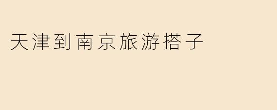 天津到南京旅游搭子