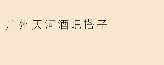 广州天河酒吧搭子
