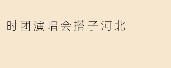 时团演唱会搭子河北