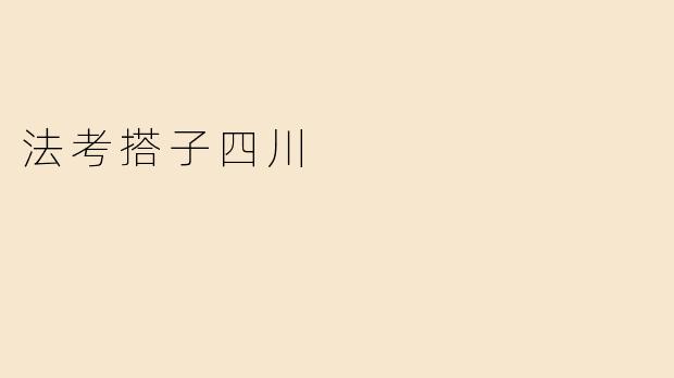 法考搭子四川
