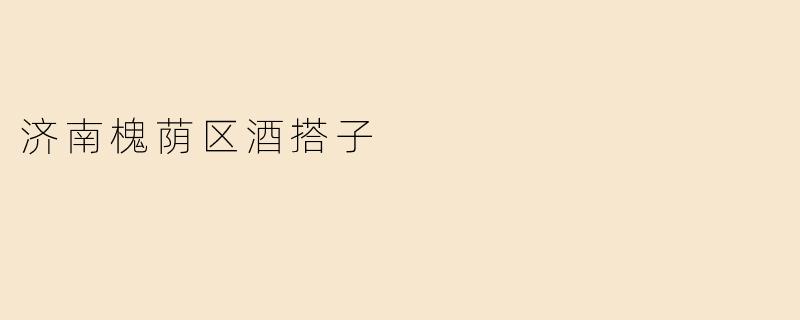 济南槐荫区酒搭子