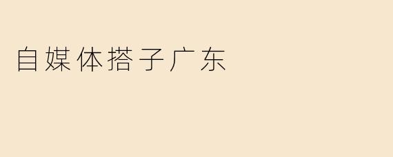 自媒体搭子广东