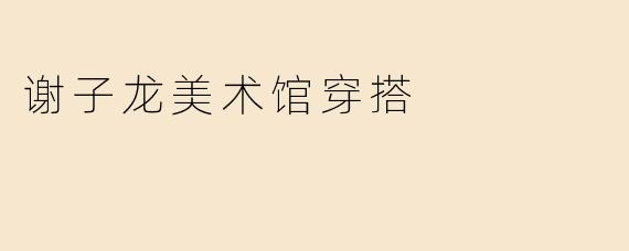 谢子龙美术馆穿搭