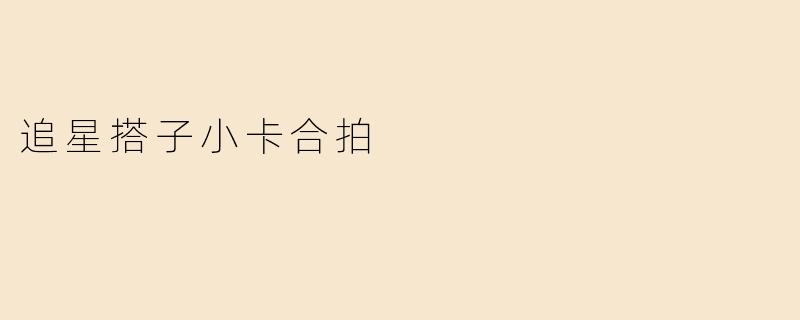 追星搭子小卡合拍