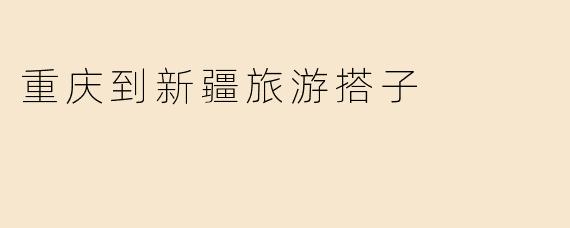 重庆到新疆旅游搭子