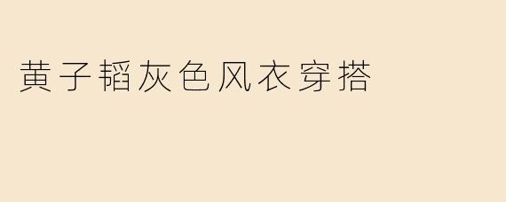 黄子韬灰色风衣穿搭