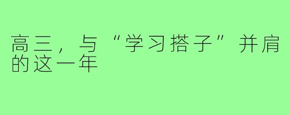高三，与“学习搭子”并肩的这一年