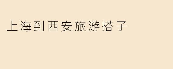 上海到西安旅游搭子