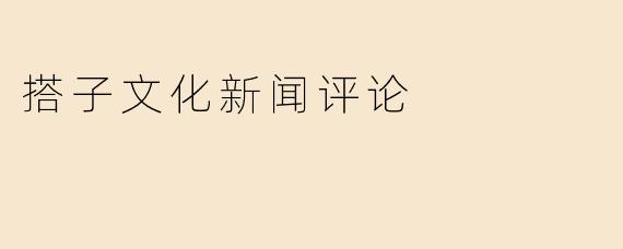 搭子文化新闻评论