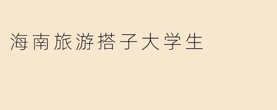 海南旅游搭子大学生