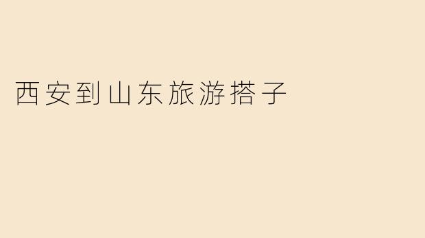西安到山东旅游搭子