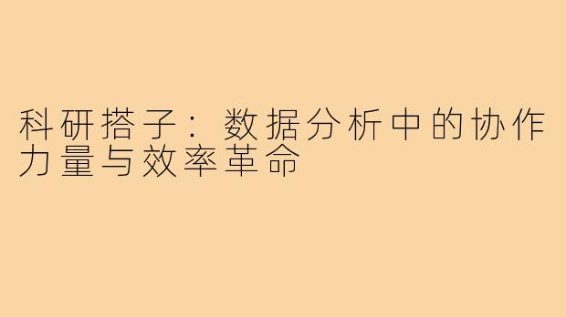 科研搭子：数据分析中的协作力量与效率革命
