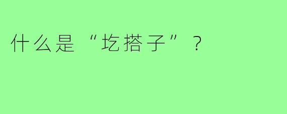 什么是“圪搭子”？