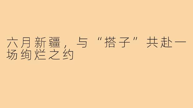六月新疆，与“搭子”共赴一场绚烂之约