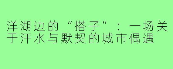 洋湖边的“搭子”：一场关于汗水与默契的城市偶遇