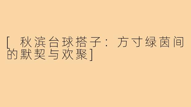 [秋滨台球搭子：方寸绿茵间的默契与欢聚]