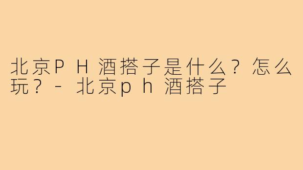 北京PH酒搭子是什么？怎么玩？-北京ph酒搭子