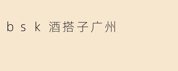 bsk酒搭子广州