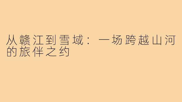 从赣江到雪域：一场跨越山河的旅伴之约