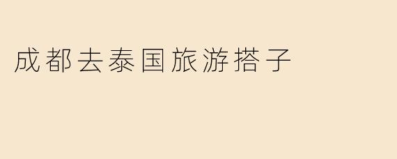 成都去泰国旅游搭子