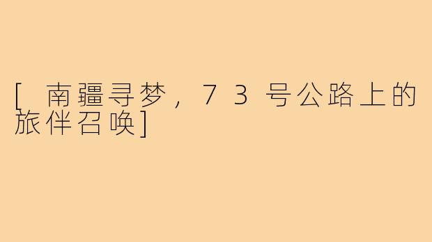 [南疆寻梦，73号公路上的旅伴召唤]