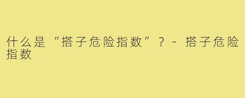 什么是“搭子危险指数”？-搭子危险指数