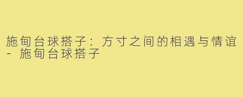 施甸台球搭子:方寸之间的相遇与情谊-施甸台球搭子